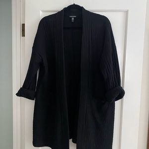 Beautiful Eileen Fisher quilted cotton coat